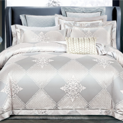 Постельное бельё из сатин-жаккарда евро 4 наволочки - СЖ-15(Капучино)