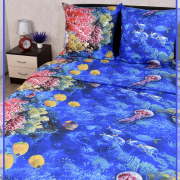 Постельное белье из бязи 1,5 спальное - Морское дно 2037