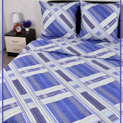 Постельное белье из бязи 1,5 спальное - Стильная клетка 5553 вид 1
