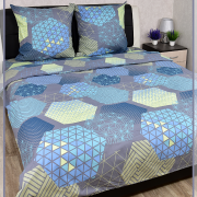 Постельное белье из Шуйской бязи Евро-макси - Гексагон 21522-1