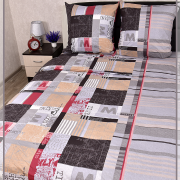 Постельное белье из Шуйской бязи 2 спальное - Гуднайт коричневый 20605-1