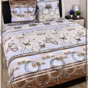 Постельное белье из Шуйской бязи Евро-макси - Капучино 8519-1