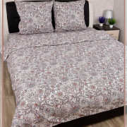 Постельное белье из Шуйской бязи Евро-макси - Огурцы серые 21739-1