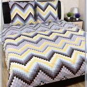 Постельное белье из Шуйской бязи 2 спальное б/ш - Пиксель 20122-1