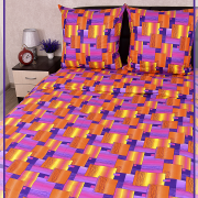 Постельное белье из Шуйской бязи 2 спальное - Радуга фиолетовая 6267-4