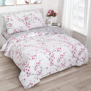 Постельное белье из поплина простыня на резинке deluxe евро - Киото