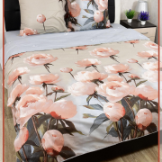 Постельное белье из поплина 2 спальное с евро простыней - 8080