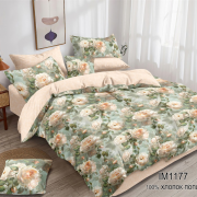Постельное белье из поплина евро - П-487