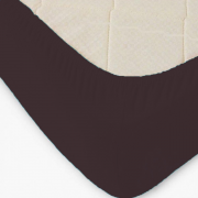 Простыня трикотажная на резинке 90х200 - Бурая