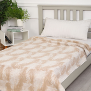 Одеяло байковое 220*205 - Жаккард бежевый Перья