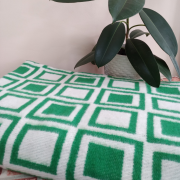 Одеяло байковое 170*200 - Квадраты зеленый