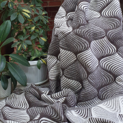 Одеяло байковое 140*205 - Волна (коричневый) в канте