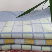 Детское байковое одеяло 100*140 - 80% хлопка желтый микс