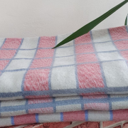 Детское байковое одеяло 100*140 - 80% хлопка розово-голубой микс