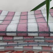 Детское байковое одеяло 100*140 - 80% хлопка розовый микс