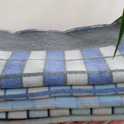 Детское байковое одеяло 100*140 - 80% хлопка сине-голубой микс 2