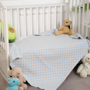  100*140 - Голубая клетка мелкая 100% хлопок