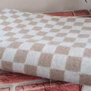 Детское байковое одеяло 100*140 - Кофейная клетка мелкая 100% хлопок