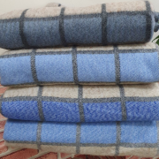  140*205 - Бежево-серо-синяя клетка О-2