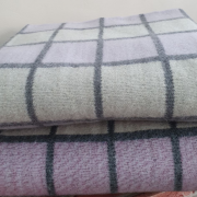 Одеяло шерстяное 50% 140*205 - Бело-серо-сиреневый микс О-1