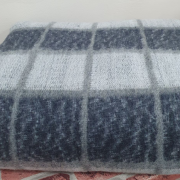 Одеяло шерстяное 50% 140*205 - Серая клетка 3 О-1