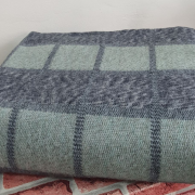Одеяло шерстяное 50% 140*205 - Серо-оливковая клетка 2 О-1