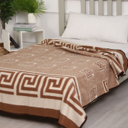 Одеяло шерстяное 70% 190*205 - Греция бежевая 1_2