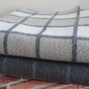 Детское одеяло шерстяное 50% 100*140 - О-1 бежево-коричневый микс