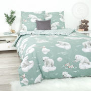 Постельное белье Зима-Лето из Бязи 1,5 спальное - Снежок