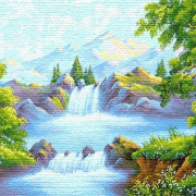 Купон гобеленовый 95x50 - Горная река