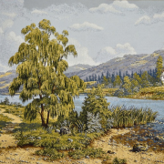 Купон гобеленовый 143x70 - Ива плакучая