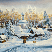 Купон гобеленовый 70x125 - Крещение