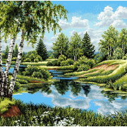 Купон гобеленовый 65x35 - Пейзаж без уток