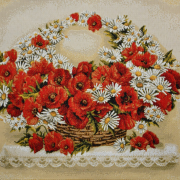  35x48 - Праздничная корзина маки