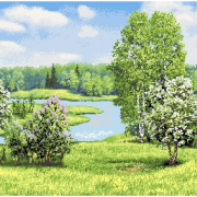 Купон гобеленовый 150x50 - Родина Весна