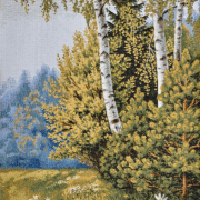 Купон гобеленовый 35x70 - Цветы на опушке