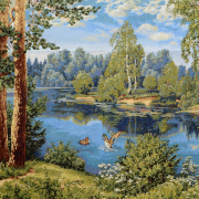 Купон гобеленовый 50x75 - Утки