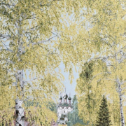 Купон гобеленовый 117x35 - Весенний лес