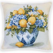 Наволочка гобеленовая 45x45 - Букет с лимонами