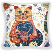 Наволочка гобеленовая 45x45 - Кошкина песня