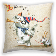 Наволочка гобеленовая 45x45 - Котята Козерог