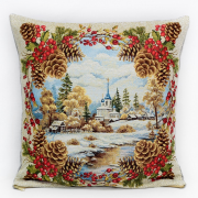 Наволочка гобеленовая 45x45 - Зимняя сказка